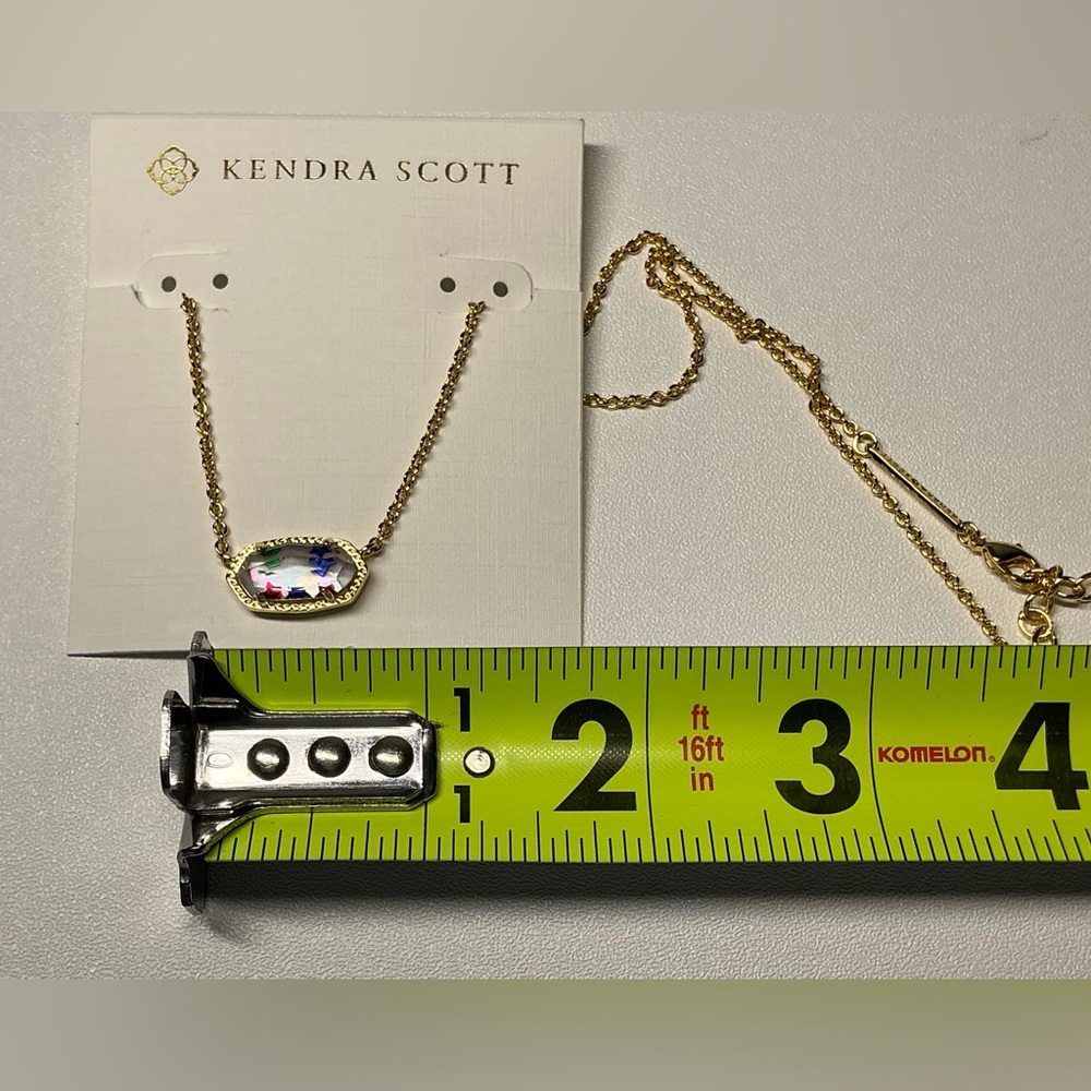 Kendra Scott Glass Stone 14K Gold Plated Over Brass Elisa Stars Pendant Necklace - Picture 6 of 8